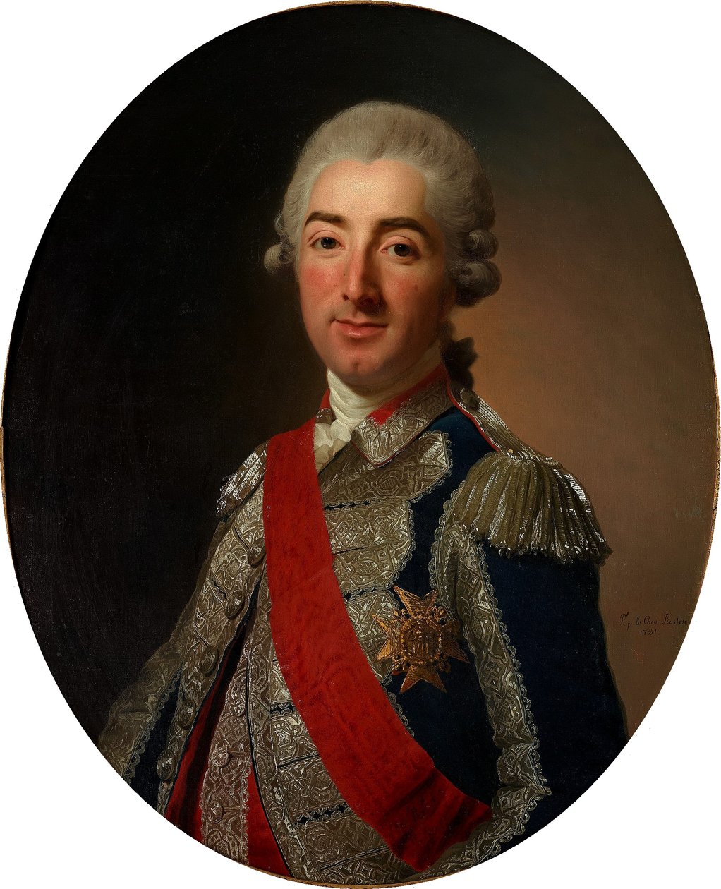 Cosme de Beaupoil, Markis de St Aulaire (1741-1822) af Alexander Roslin
