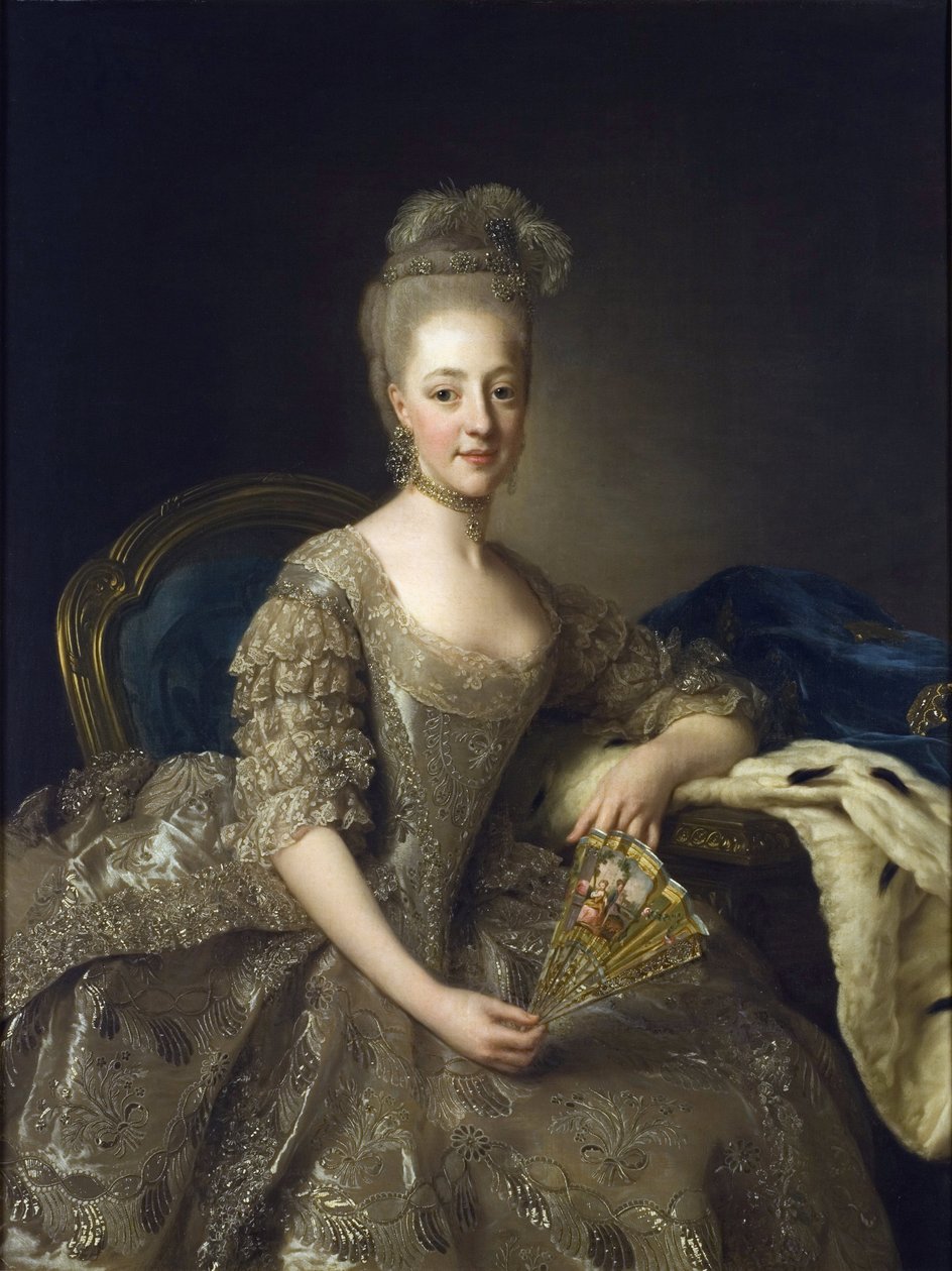 Hedwig-Elisabeth-Charlotte af Schleswig-Holstein-Gottorp - Portræt af Hedwig Elisabeth Charlotte af Holsten Gottorp (1759-1818) - Maleri af Alexander (Alexandre) Roslin (1718-1793) af Alexander Roslin