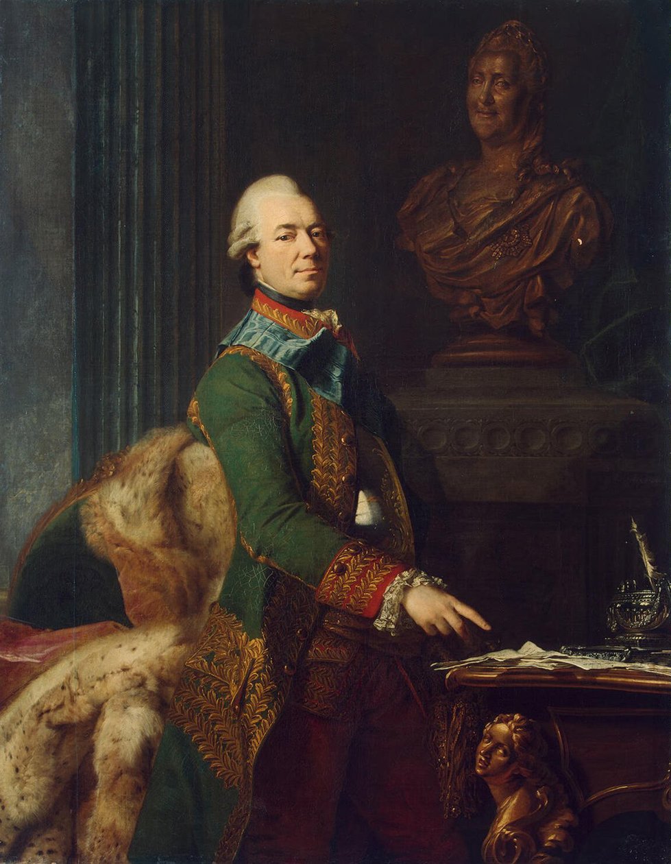 Portræt af grev Zahar Chernyshov, ca 1776 af Alexander Roslin