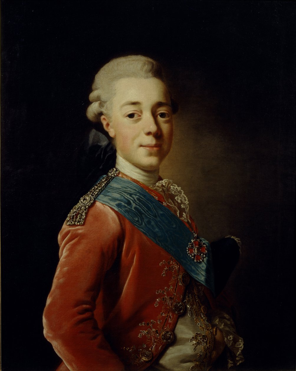 Portræt af storhertug Pavel Petrovich 1754-1801, 1776 af Alexander Roslin