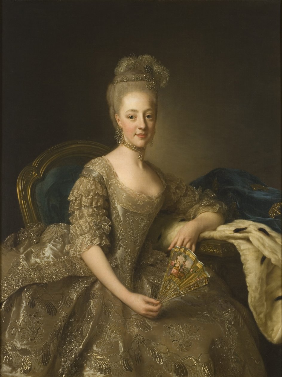 Portræt af Hedwig Elisabeth Charlotte af Holstein-Gottorp 1759-1818, 1774 af Alexander Roslin