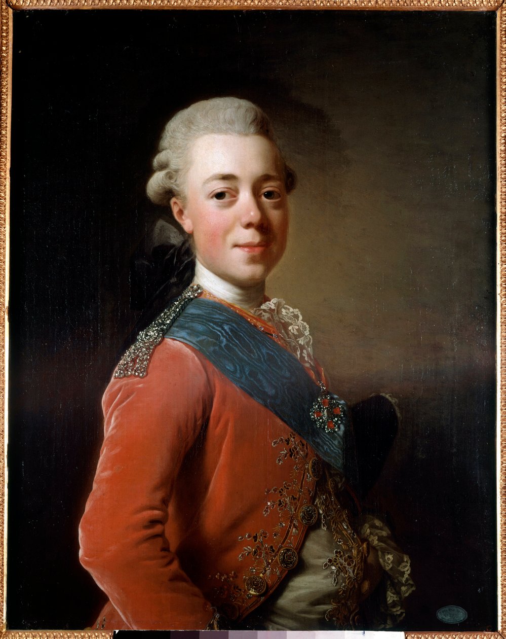 Portræt af Paul I (1754 - 1801), kejser af Rusland. Maleri af Alexander Roslin (1718 - 1793) Ec. Sagsøgt. af Alexander Roslin