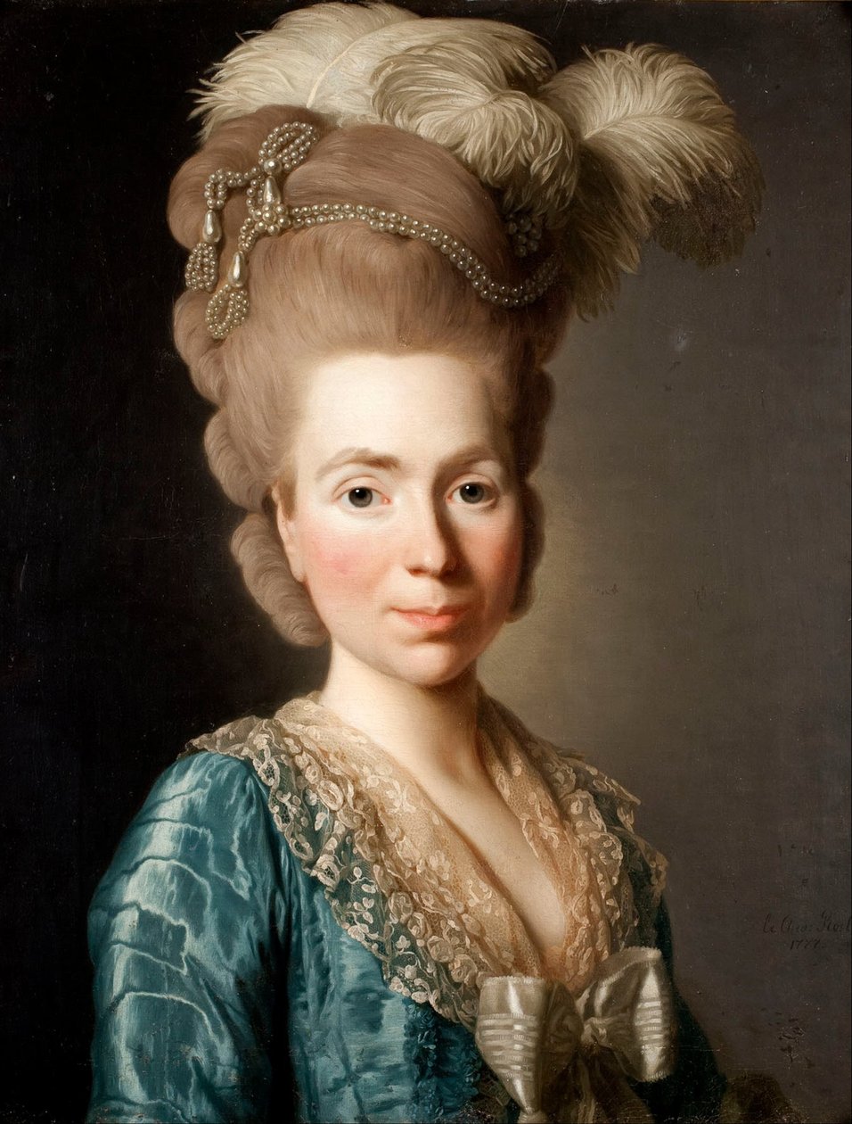 Portræt af prinsesse Natalya Petrovna Galitzine 1741-1837, 1777 af Alexander Roslin