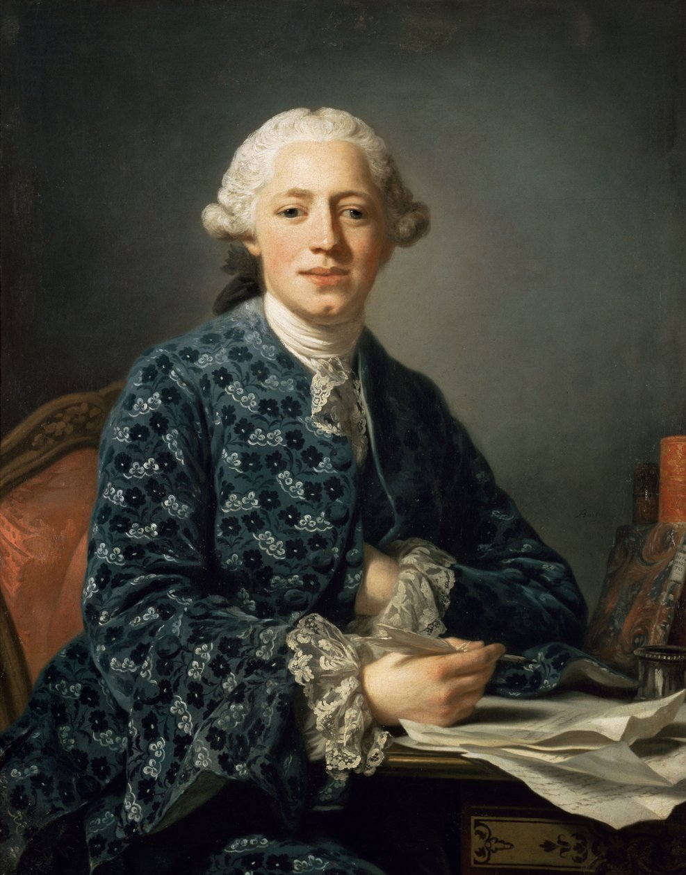 Portræt af Thure Leonard Klinckowström 1735-1821, 1758. af Alexander Roslin
