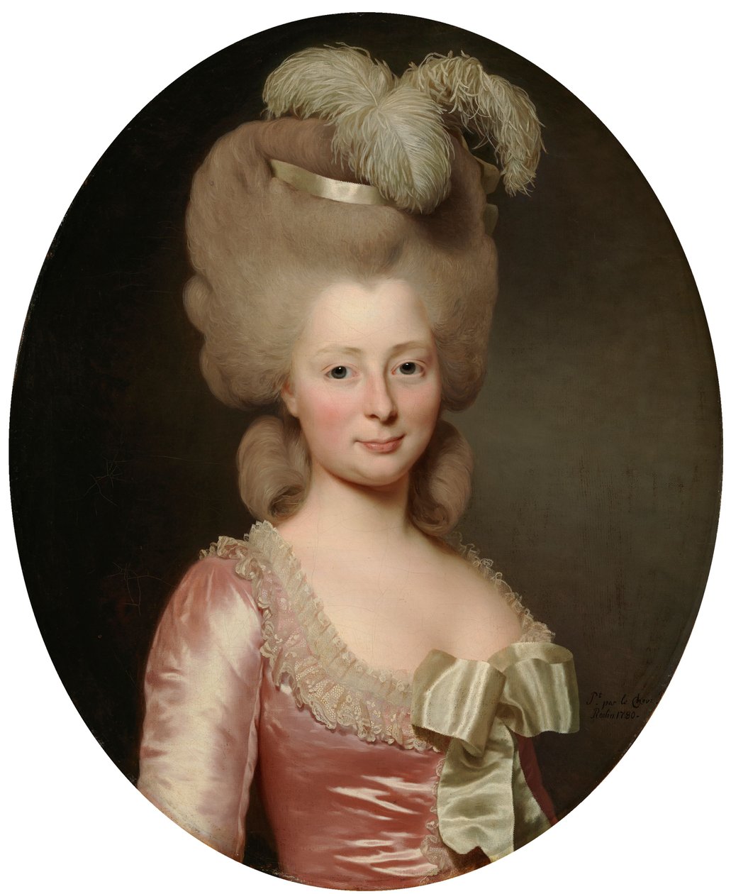 Portræt af en dame af Alexander Roslin