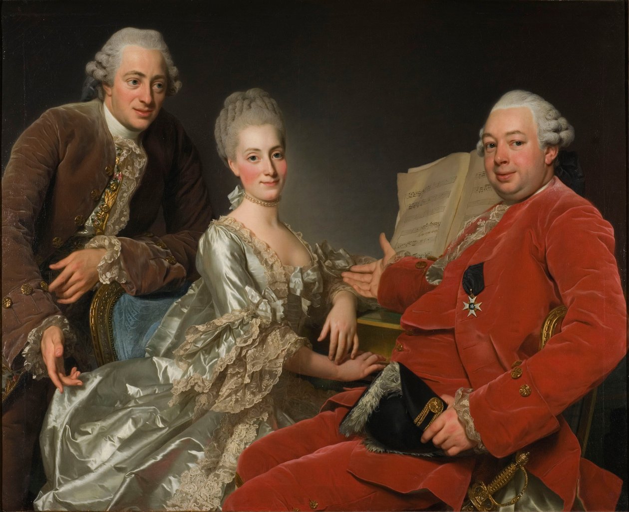 Svensk: John Jennings, hans bror og svigerinde
 John Jennings Esq, hans bror og svigerinde af Alexander Roslin