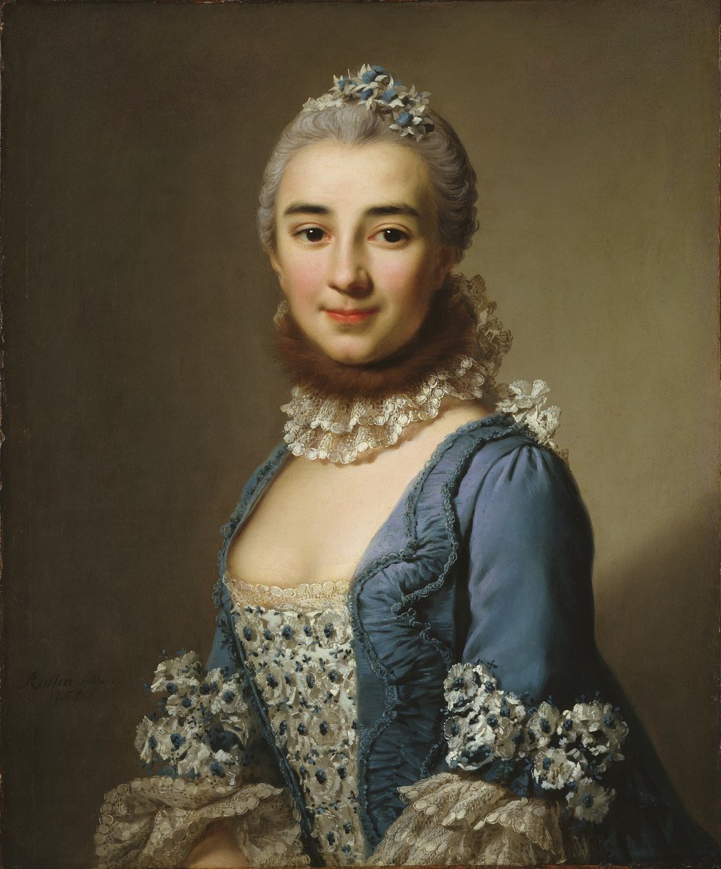Ukendt dame, muligvis Madame Deshanges af Alexander Roslin