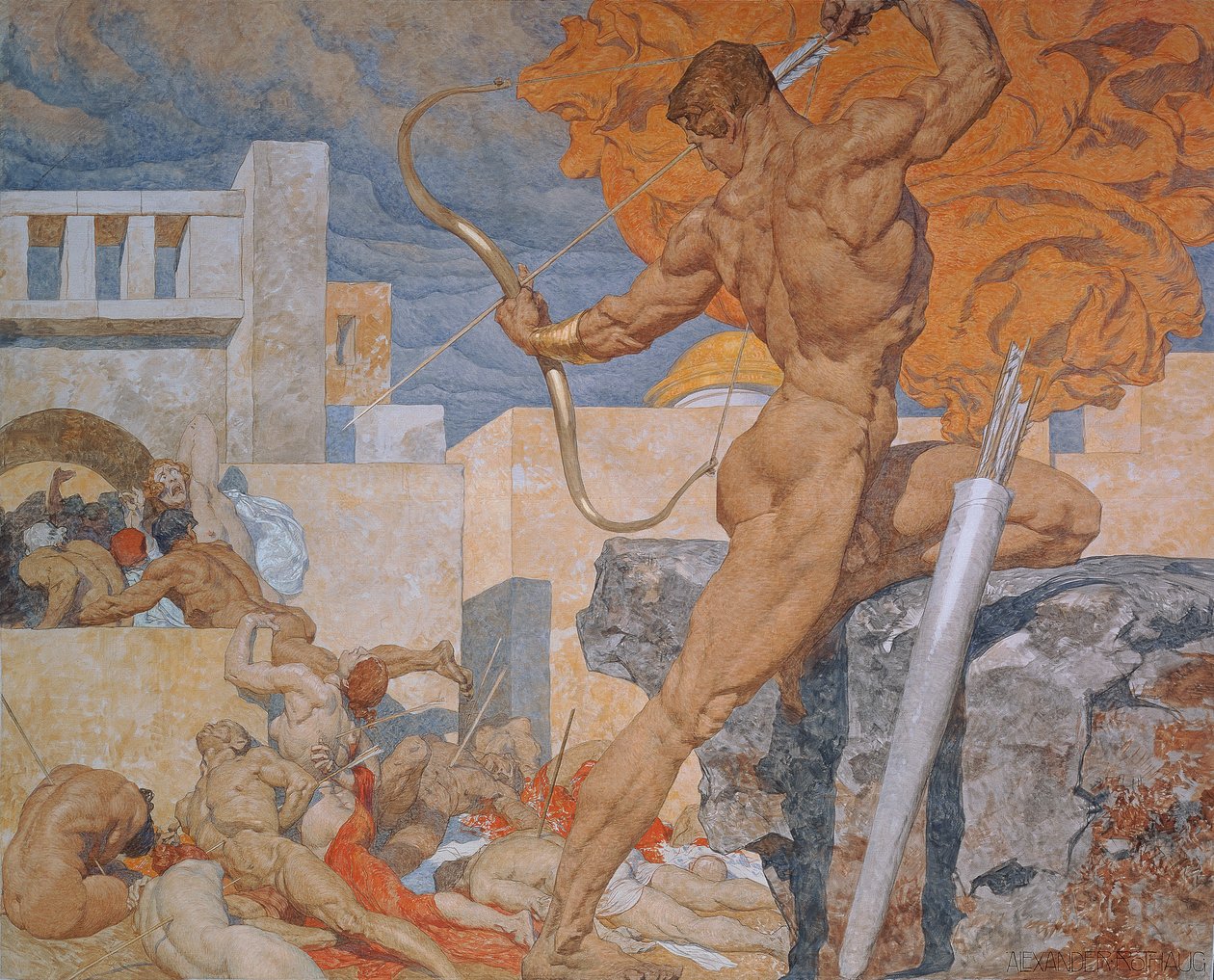Apollo sender pestpilene ud af Alexander Rothaug