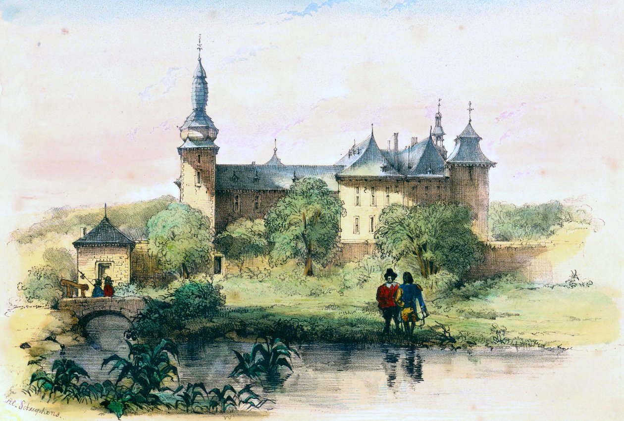 Geulle slot (Alexander Schaepkens, ca. 1840) af Alexander Schaepkens