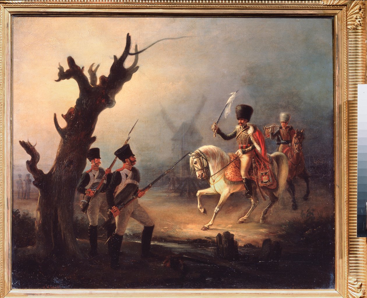 The Turkish Envoys (Truce Envoys) - Maleri af Alexander Schwabe (1818-1872), olie på lærred af Alexander Schwabe