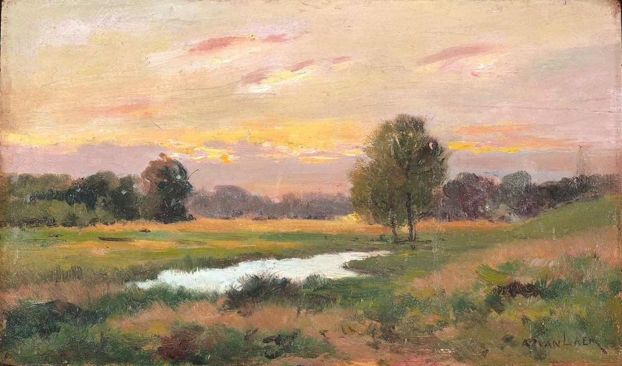 On The Brandywine (olie på lærred) af Alexander Theobald van Laer