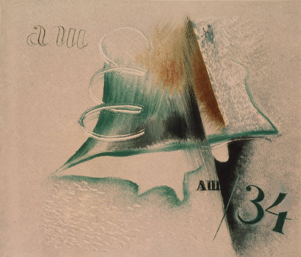 Komposition med to bogstaver, 1934 af Alexander Vasilyevich Shevchenko