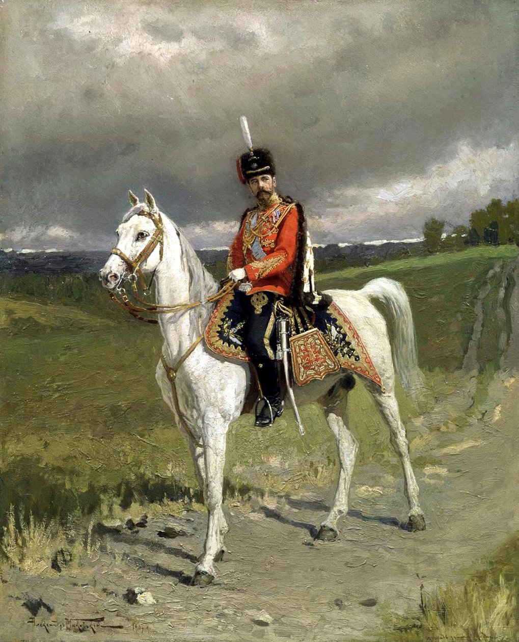 Portræt af kejser Nicholas II 1868-1918, 1907. af Alexander Vladimirovich Makovsky
