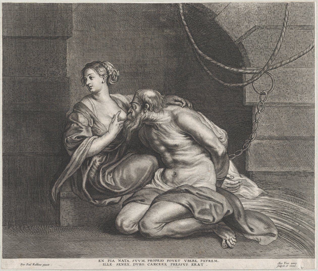 Cimon og Pero, ca. 1650-90., ca. 1650-90. af Alexander Voet