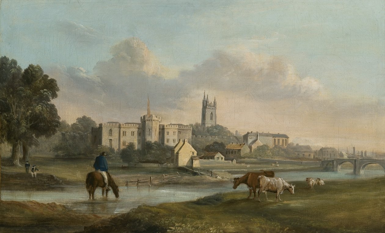 Cardiff fra vest (olie på lærred) af Alexander Wilson