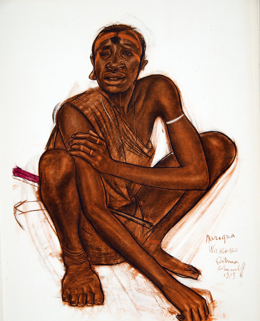 Marigua, MGogo (Dodoma), fra Drawings and Paintings of Africa, udført under Citroen Centre Afrique-ekspeditionen, anden Haardt Audouin-Dubreuil-mission, pub. Paris, 1927 af Alexander Yakovlev