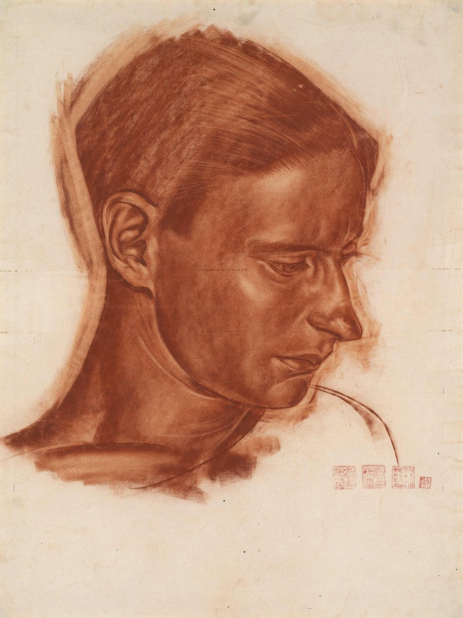 Portræt af kunstneren Vasily Shukhaev 1887-1973, slutningen af 1910
