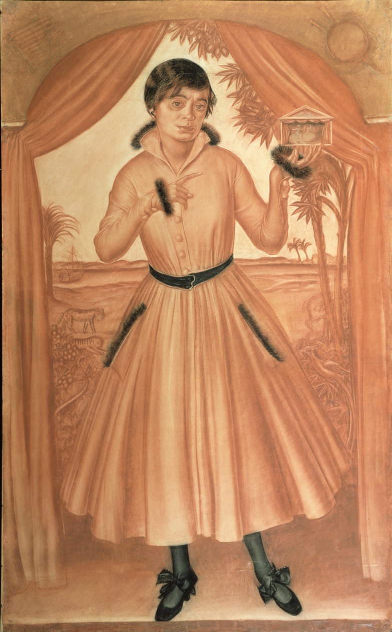 Portræt af kunstnerens hustru, ca. 1917 af Alexander Yevgenyevich Yakovlev