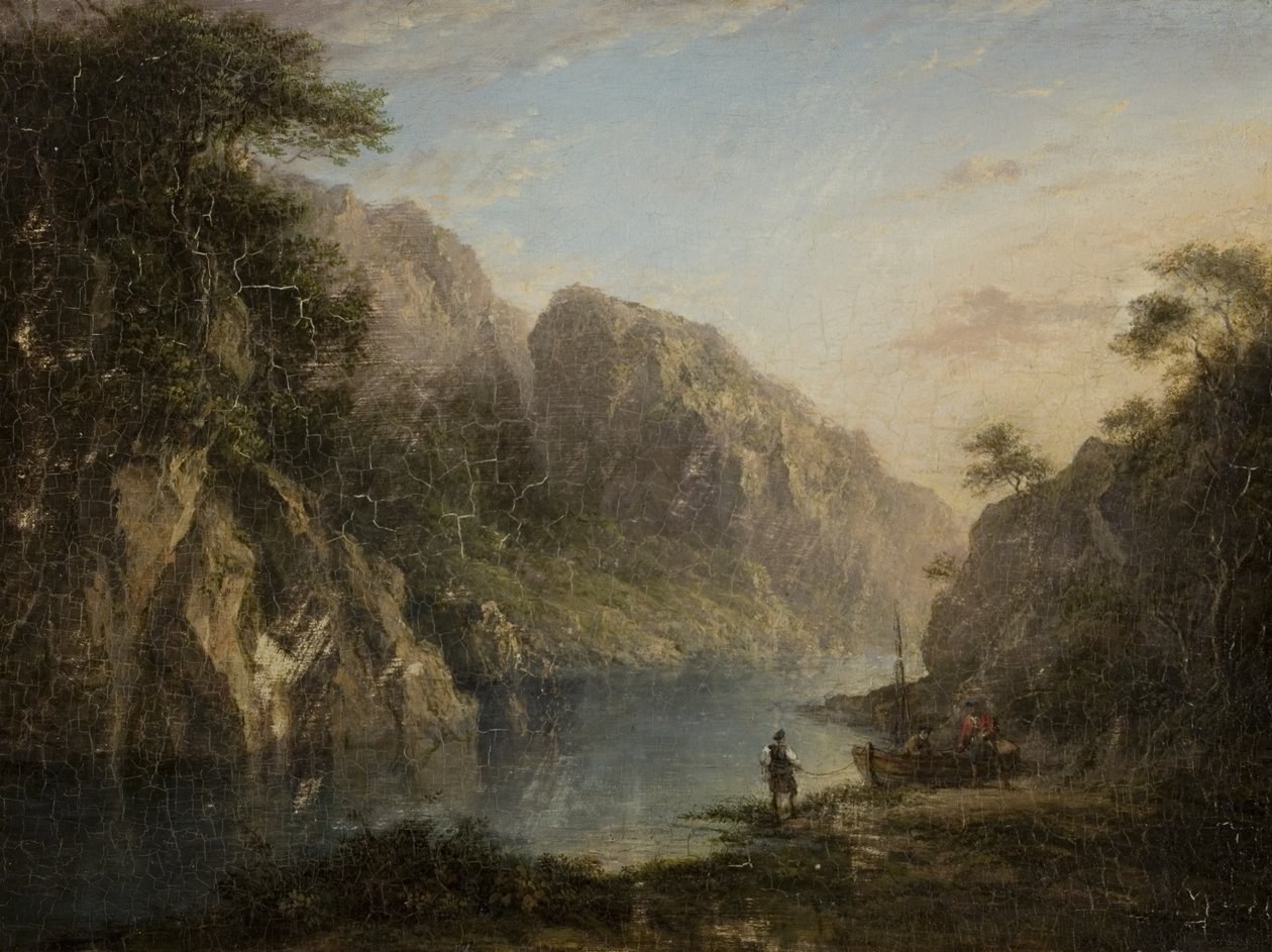 Ko-passet, Highlands, slutningen af det 18. århundrede - begyndelsen af det 19. århundrede (olie på træpanel) af Alexander after Nasmyth