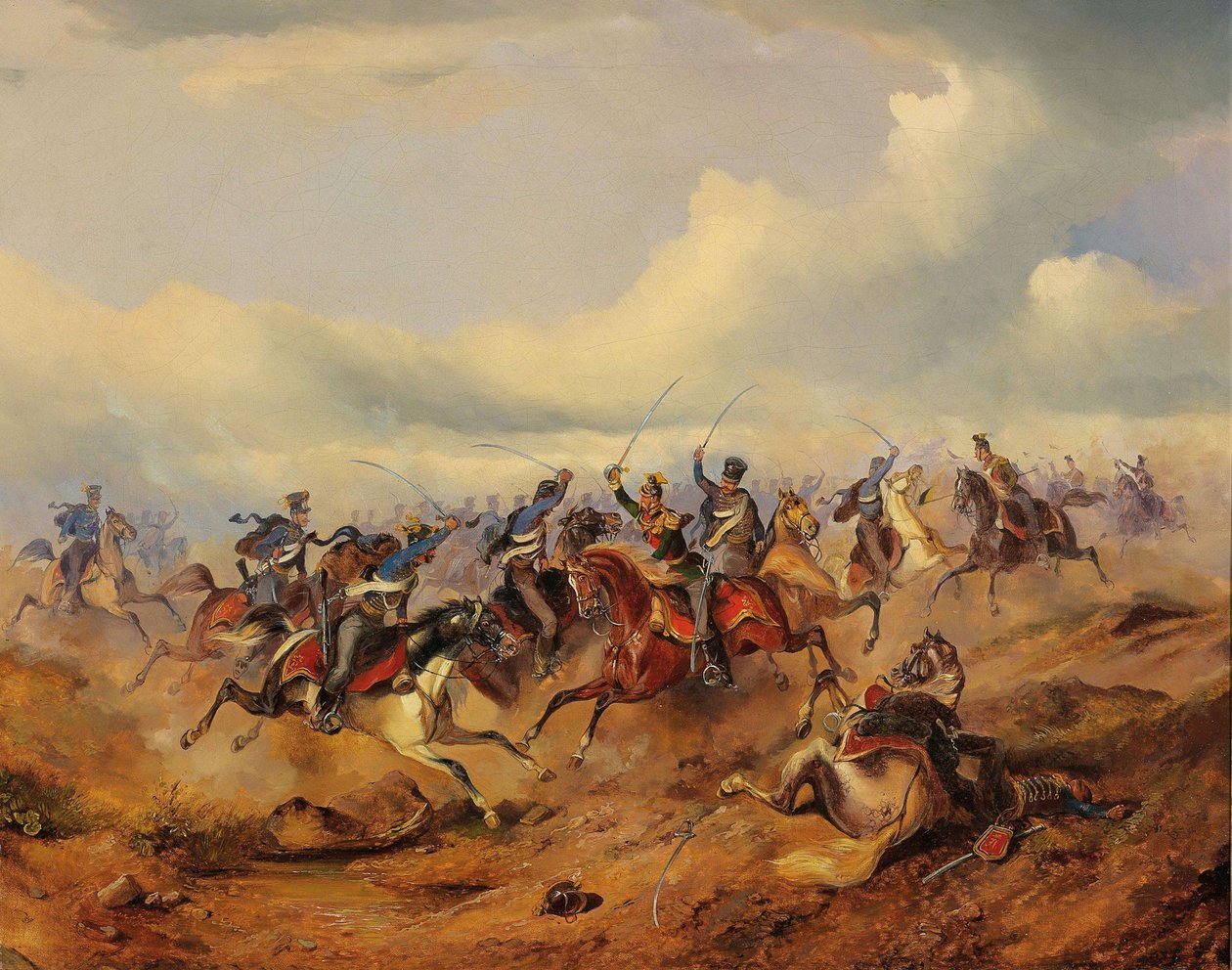 En scene fra den ungarske revolution 1848-1849, ca. 1850. af Alexander von Bensa