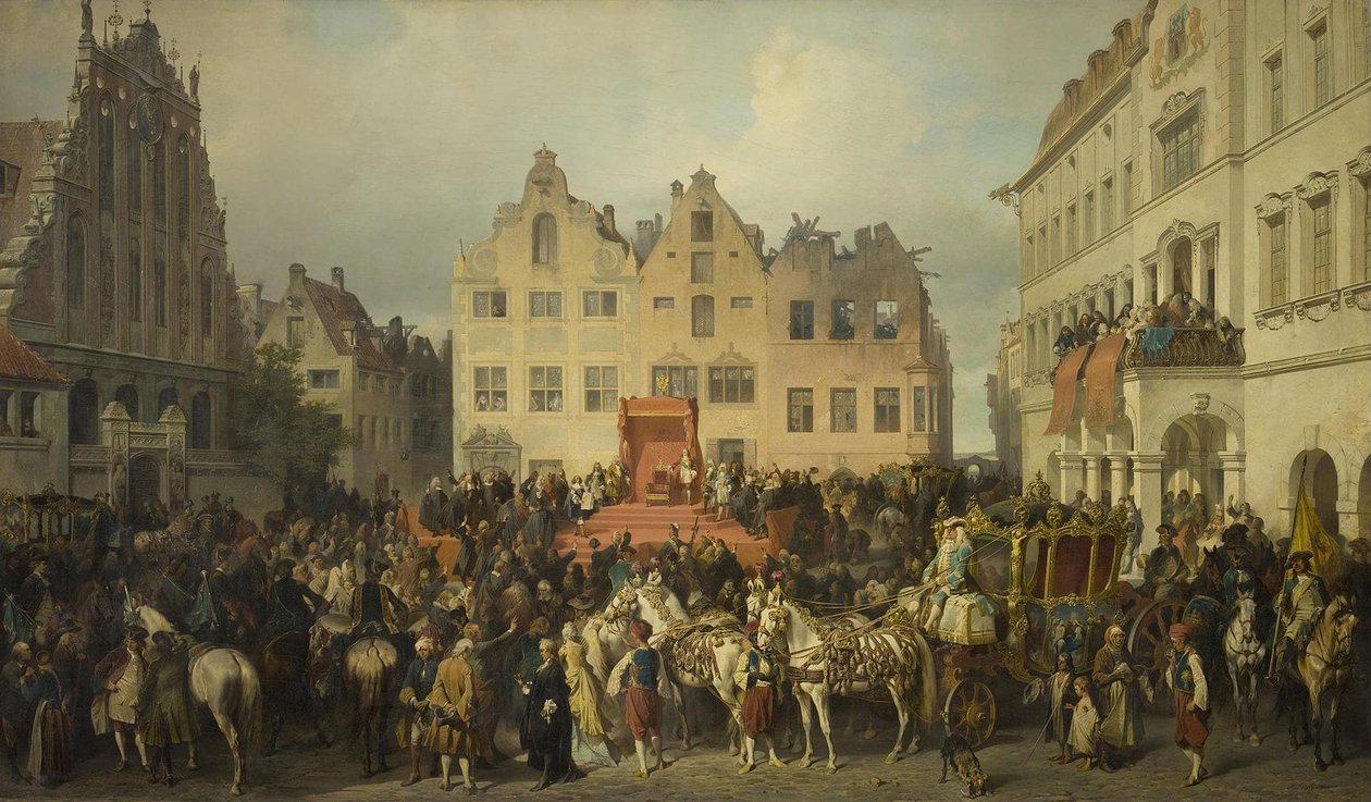 Riga sværger troskab til Peter den Store, 1710, 1868 af Alexander von Kotzebue