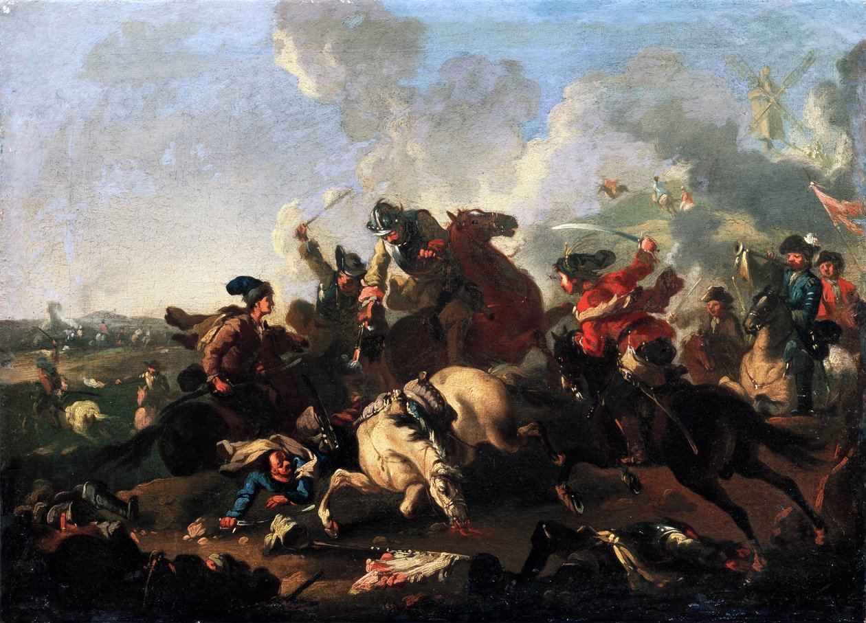 Scene fra slaget ved Poltava af Alexander von Kotzebue