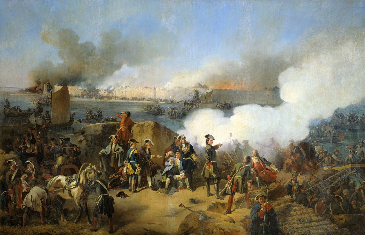 Stormning af den svenske Nöteburg-fæstning af russiske tropper, 11. oktober 1702 1846. af Alexander von Kotzebue