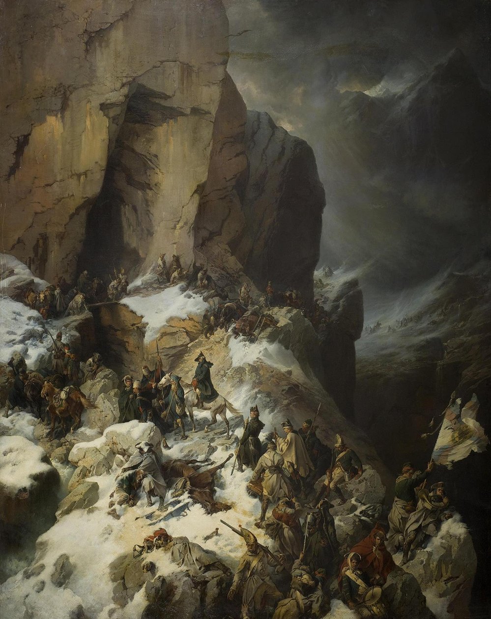 Suvorov krydser Panix-passet, 1860 af Alexander von Kotzebue