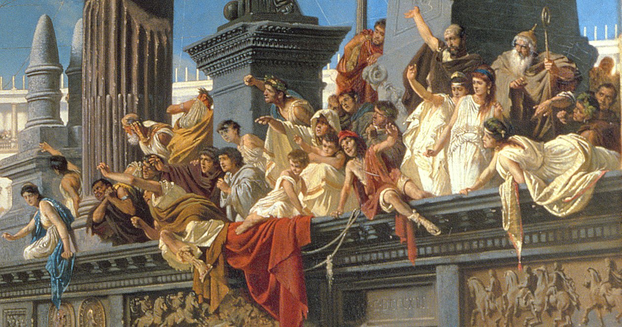 The Chariot Race, ca. 1882 (olie på lærred) (detaljer fra 201093) af Alexander von Wagner