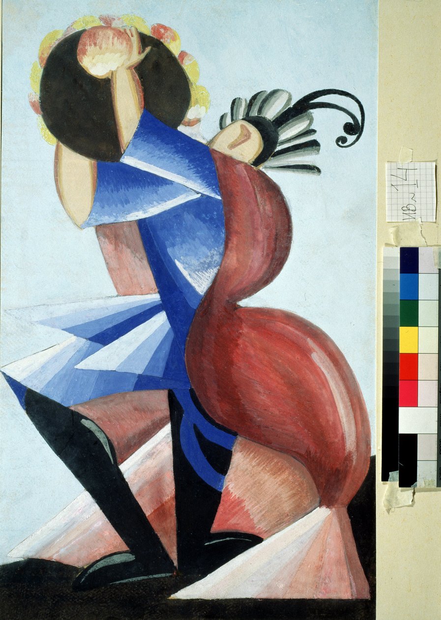 Teaterkostume til stykket ""Romeo og Julie"" af William Shakespeare. Gouache af Alexandra Alexandrovna Exter (1882-1949) 1921 State A. Radishchev Art Museum, Saratov af Alexandra Alexandrowna Exter