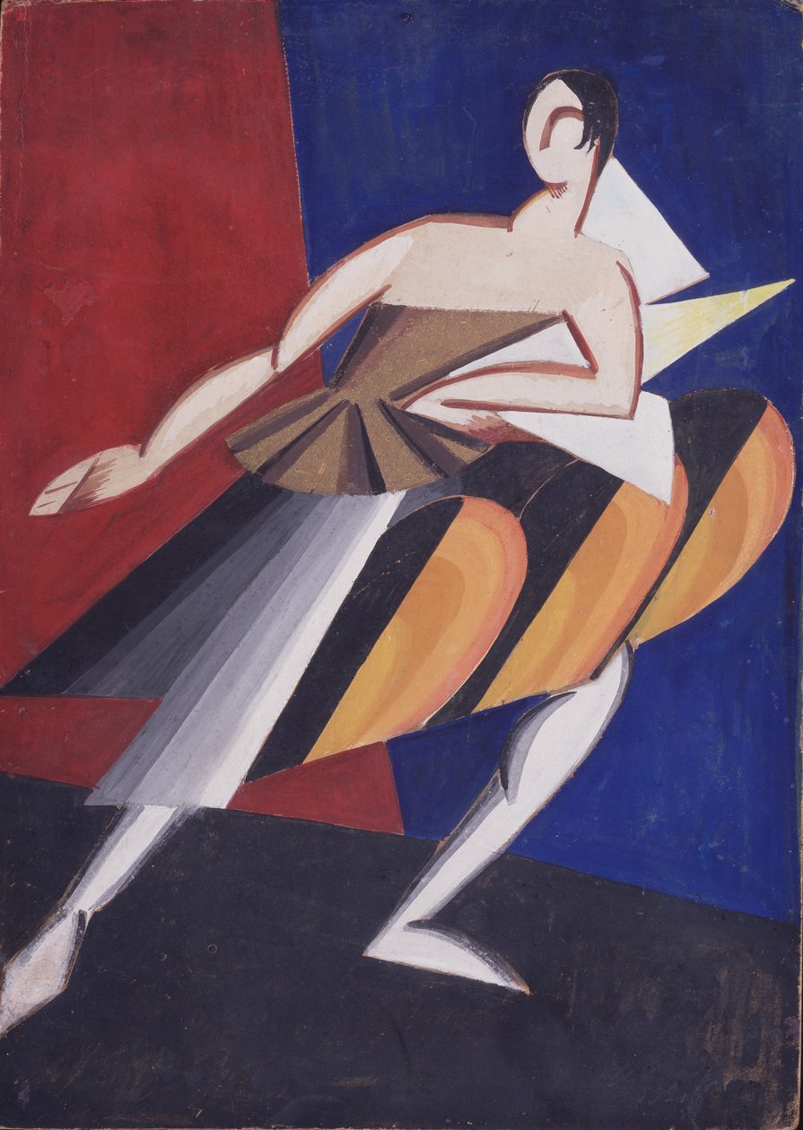 Kostumedesign, 1920 af Alexandra Alexandrowna Exter