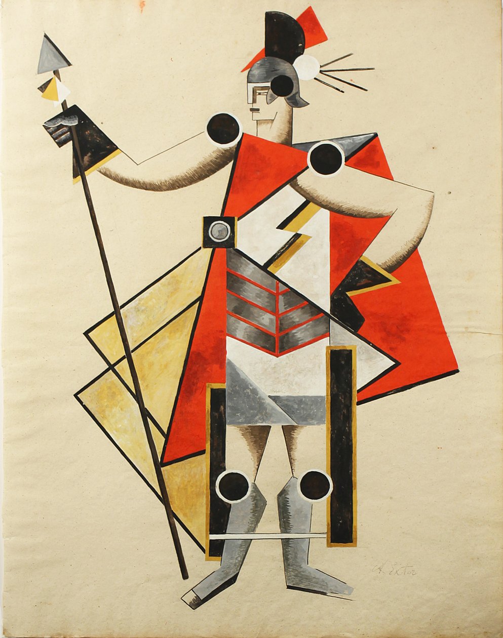 Kostumedesign til stykket The Invisible Lady, 1924 af Alexandra Alexandrowna Exter