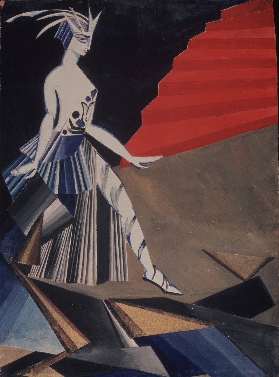 Salomé. Kostumedesign til skuespillet Salomé af O. Wilde, 1917 af Alexandra Alexandrowna Exter
