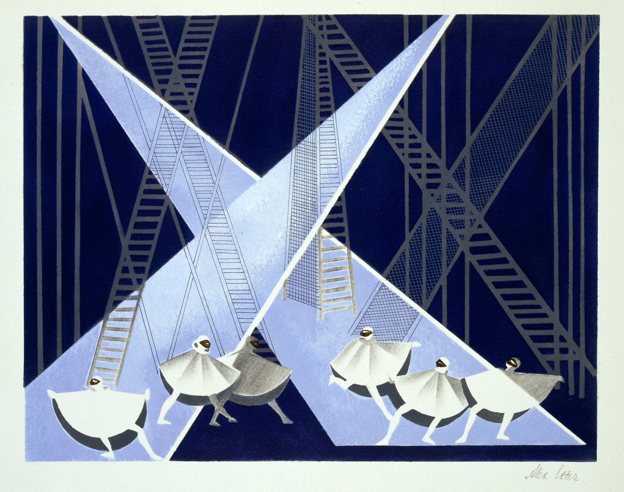 Scenografi til en ballet, illustration fra 