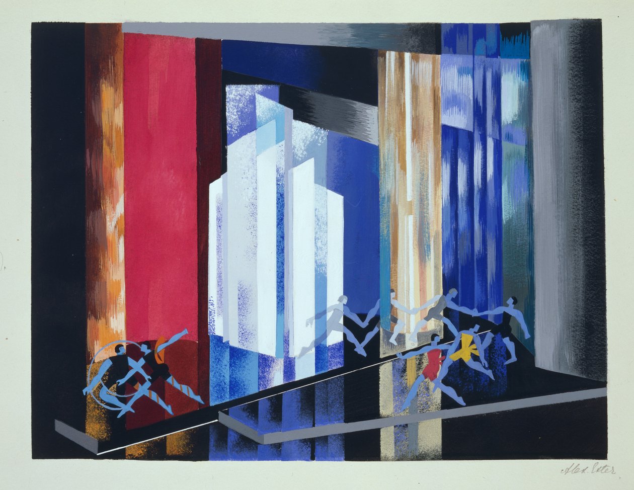 Scenografi til en ballet, illustration fra 