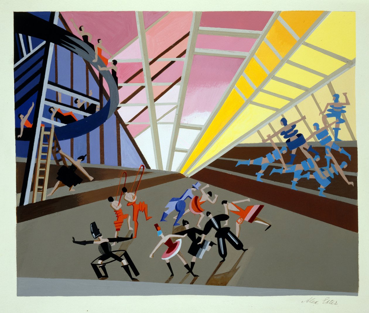 Scenografi til en ballet, illustration fra 