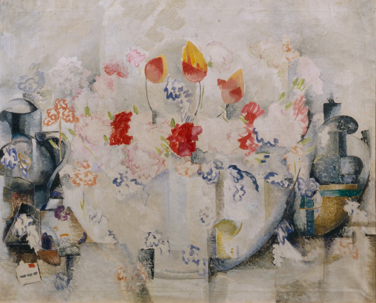 Vase med blomster af Alexandra Alexandrowna Exter