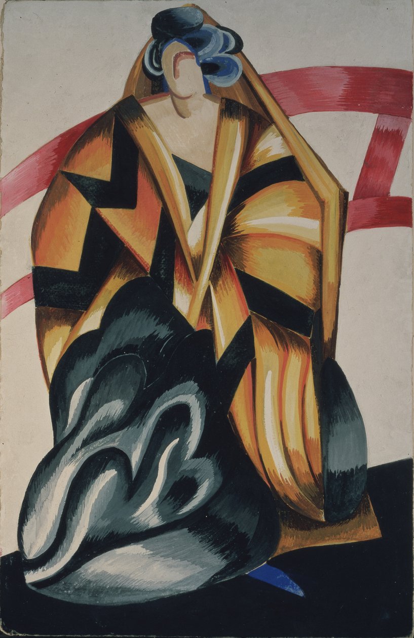Våd sygeplejerske. Kostumedesign til skuespillet Romeo og Julie af W. Shakespeare, 1921 af Alexandra Alexandrowna Exter