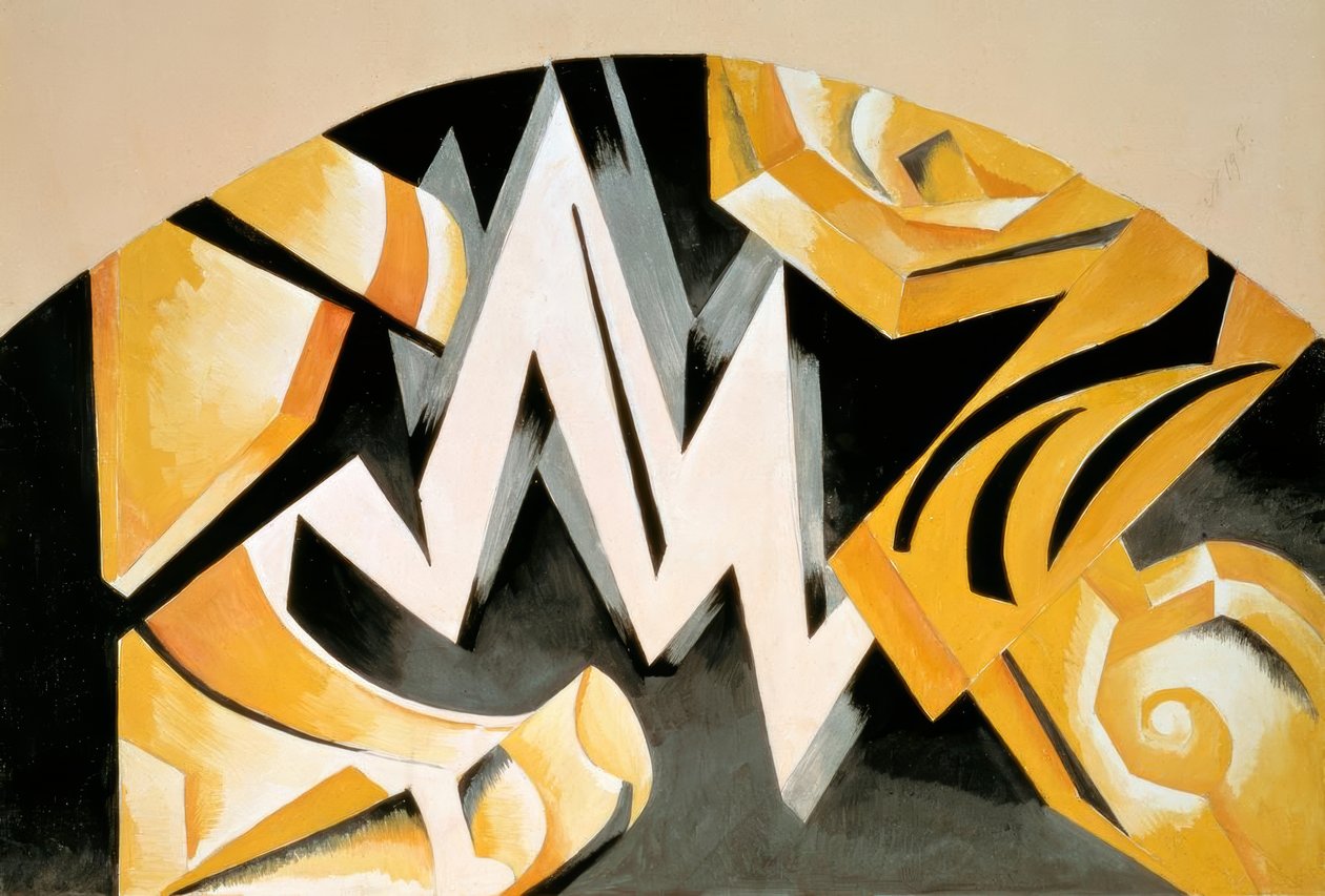 Scenedesign til Moskva-forestillingen, Kamerny Theatre, 17. maj 1921 af Alexandra Alexandrowna Exter