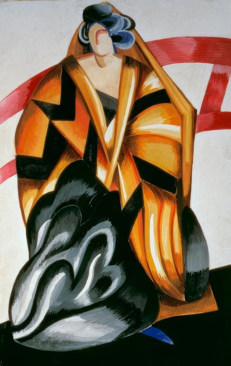 Sygeplejerskefigur til forestillingen, Moskva, Kamerny Theatre, 17. maj 1921 af Alexandra Alexandrowna Exter