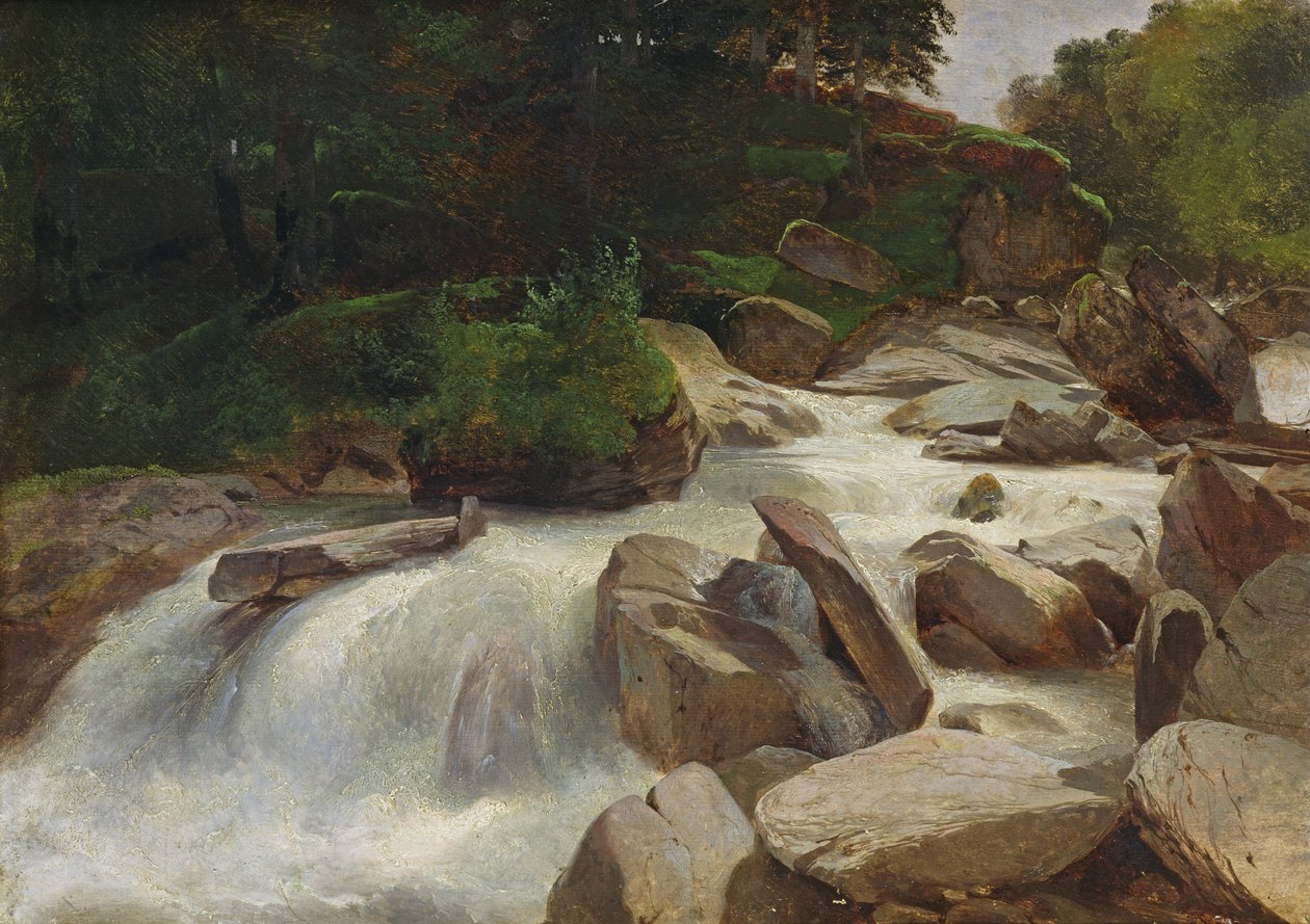 River Study, c.1846-50 af Alexandre Calame