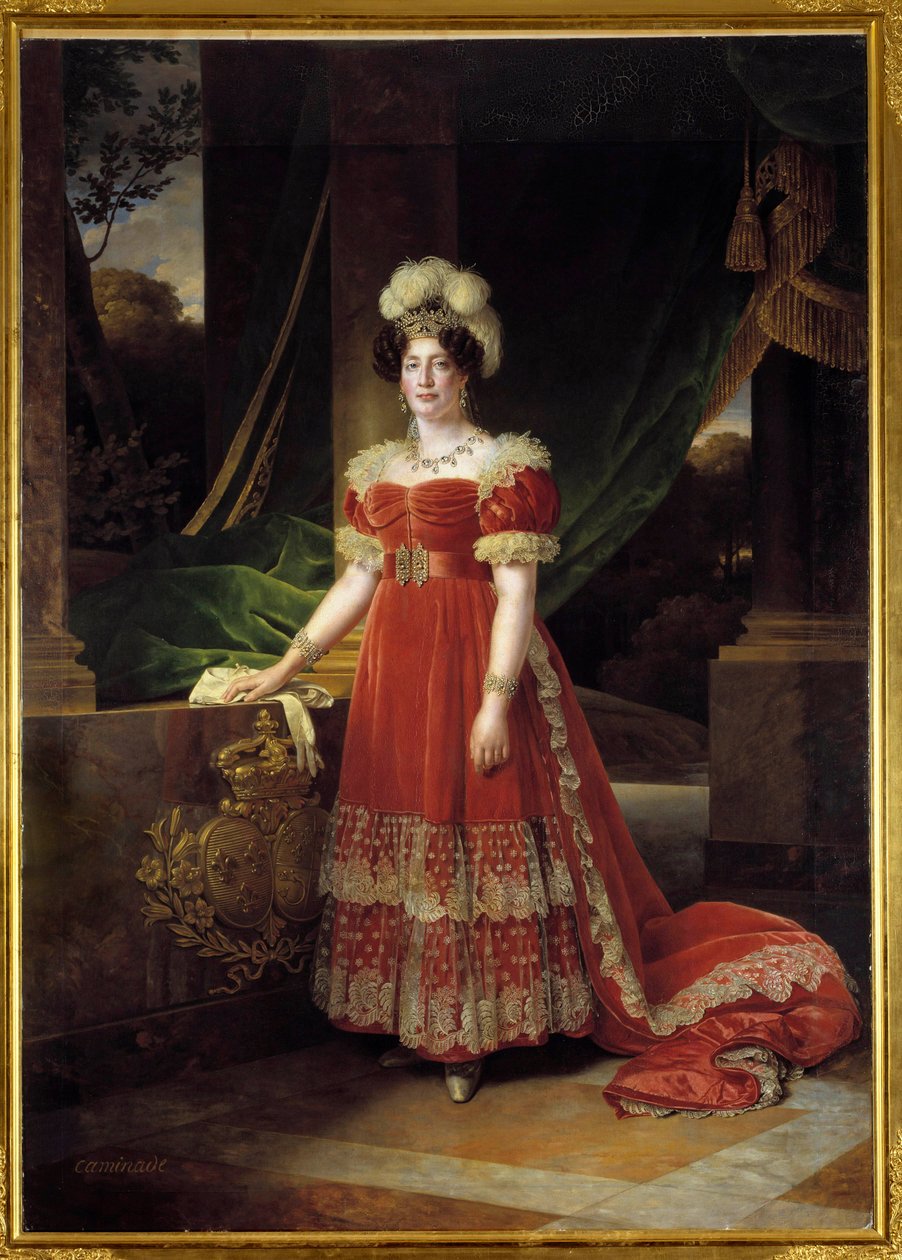 Portræt af hertuginden af Angouleme Marie Therese Charlotte af Frankrig kendt som Madame Royale (1778-1851) Maleri af Alexandre Francois Caminade (1789-1862) 1827 Søn. 2,57x1,85 m af Alexandre Francois Caminade
