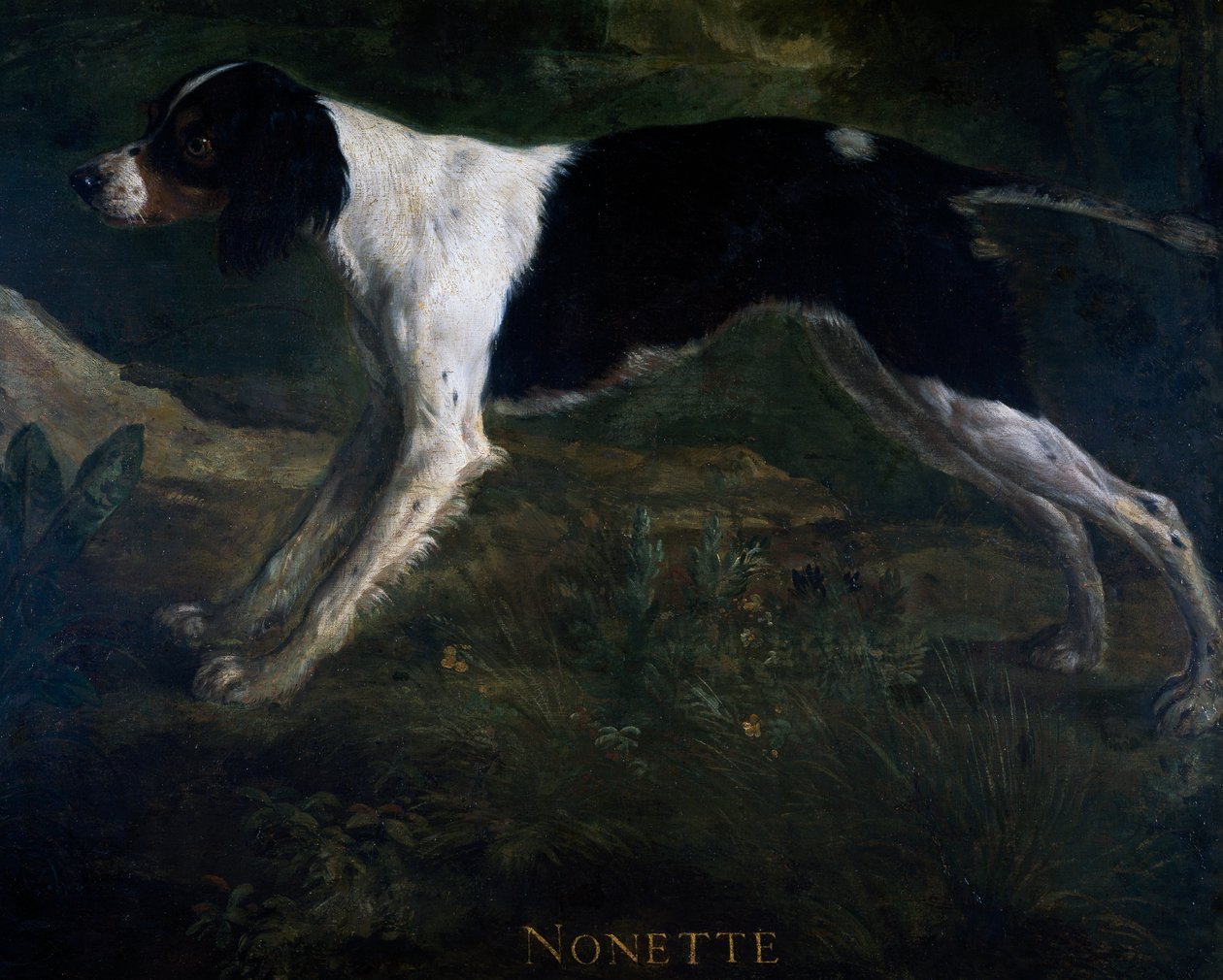 Nonette, malet over kongelig forkammerdør til slottet Marly af Alexandre-Francois Desportes (1661-1743), Frankrig af Alexandre Francois Desportes