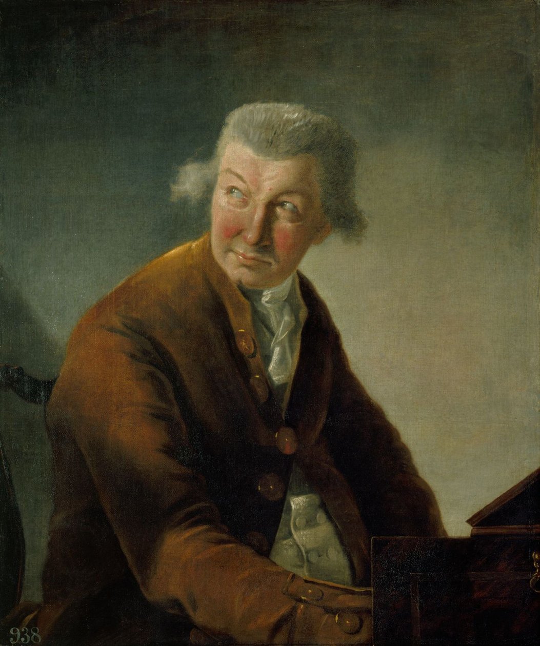 Portræt af Carl Friedrich Abel 1723-1787 af Alexandre Auguste Robineau