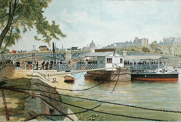 Ponton ved Suresnes, ved siden af Pont des Saints Peres af Alexandre Brun