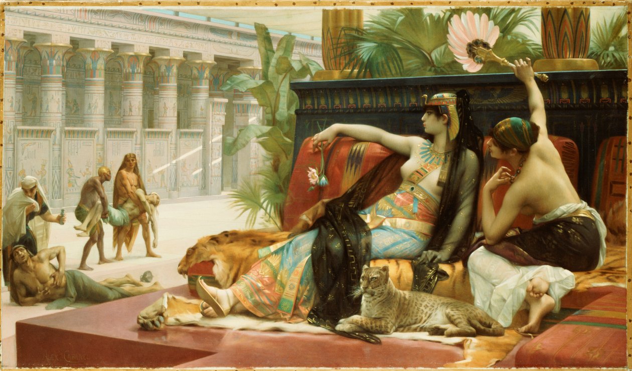 Cleopatra tester gift på fordømte slaver, 1887 af Alexandre Cabanel