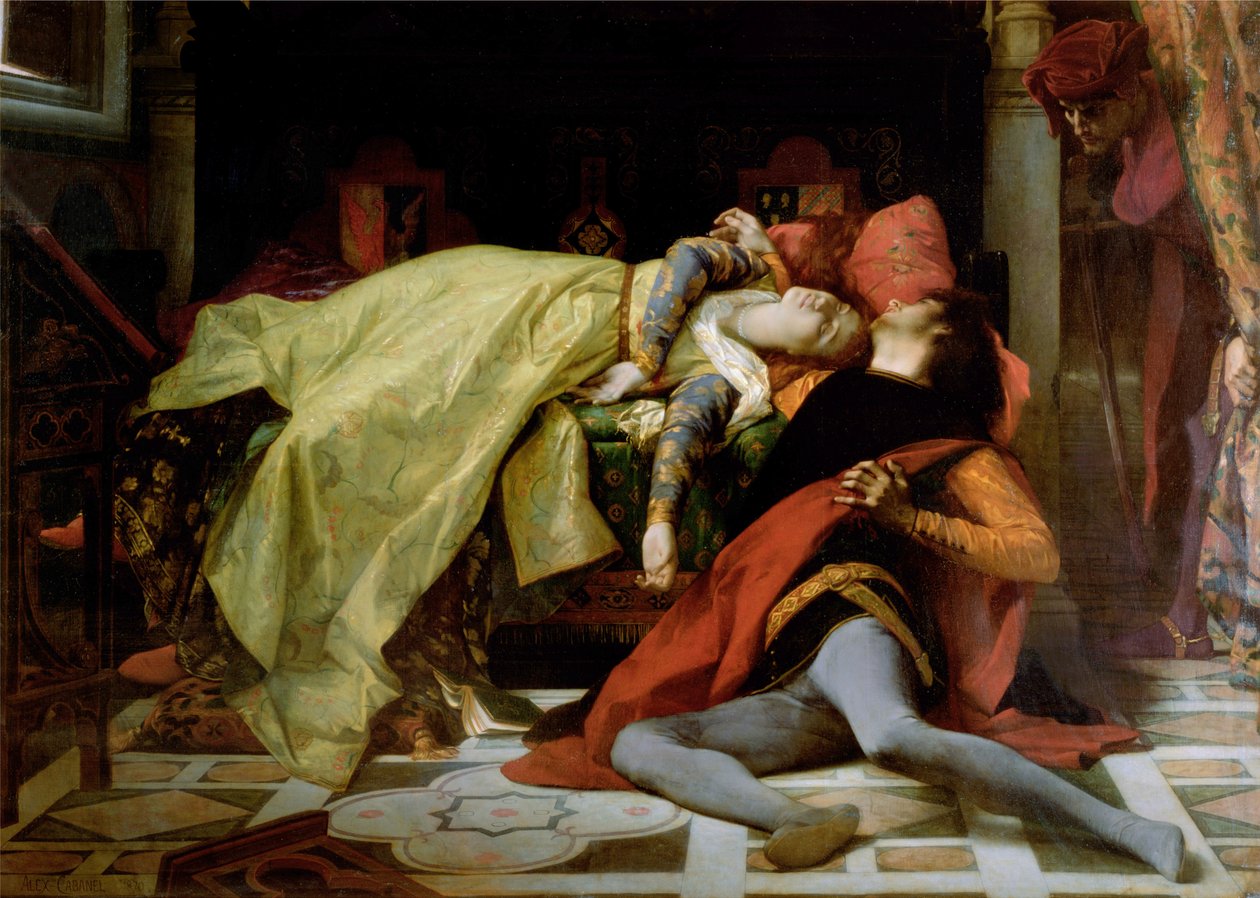 Francesca da Rimini og Paolo Malatestas død, 1870 af Alexandre Cabanel