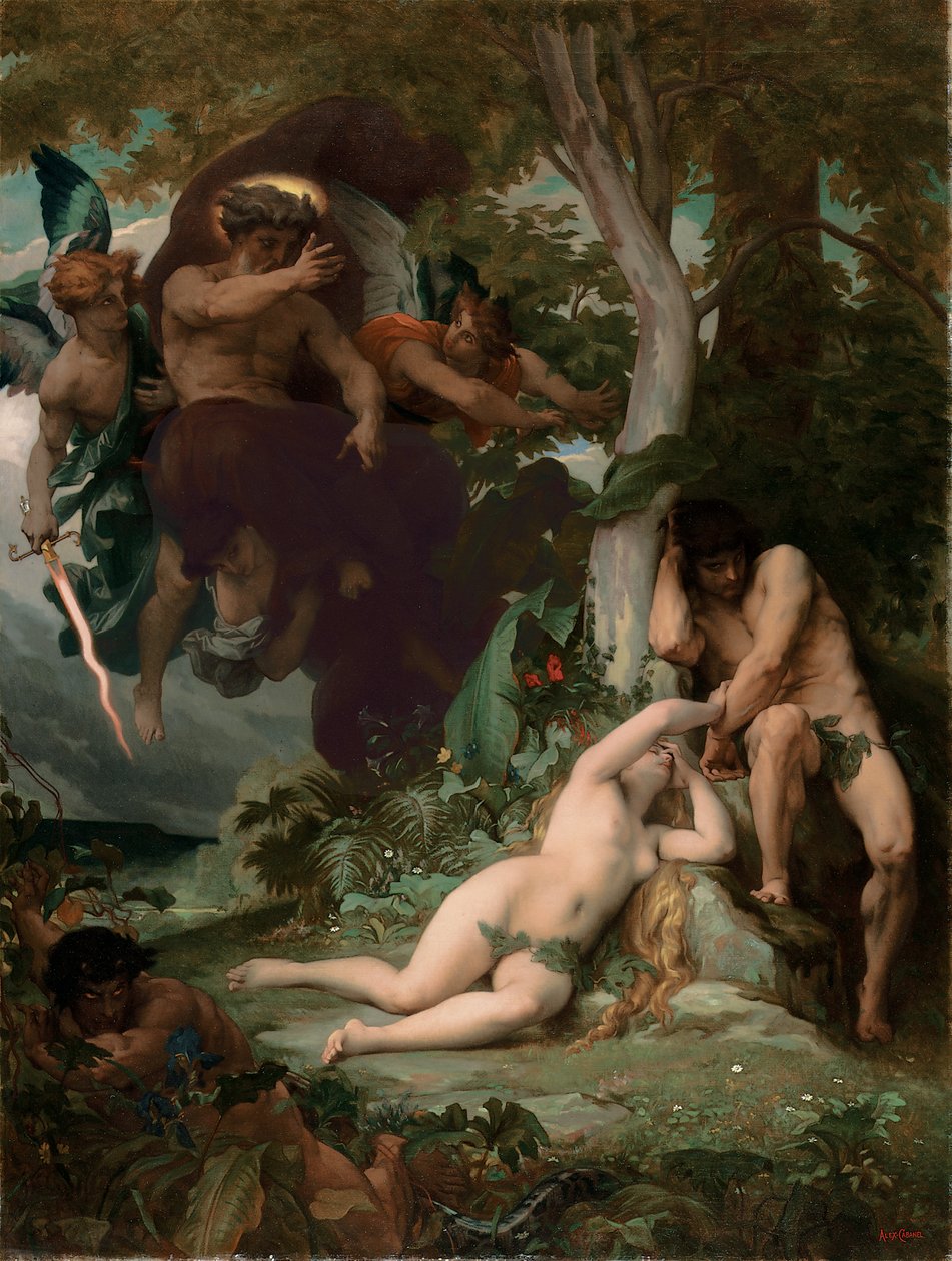 Det tabte paradis, 1867 af Alexandre Cabanel