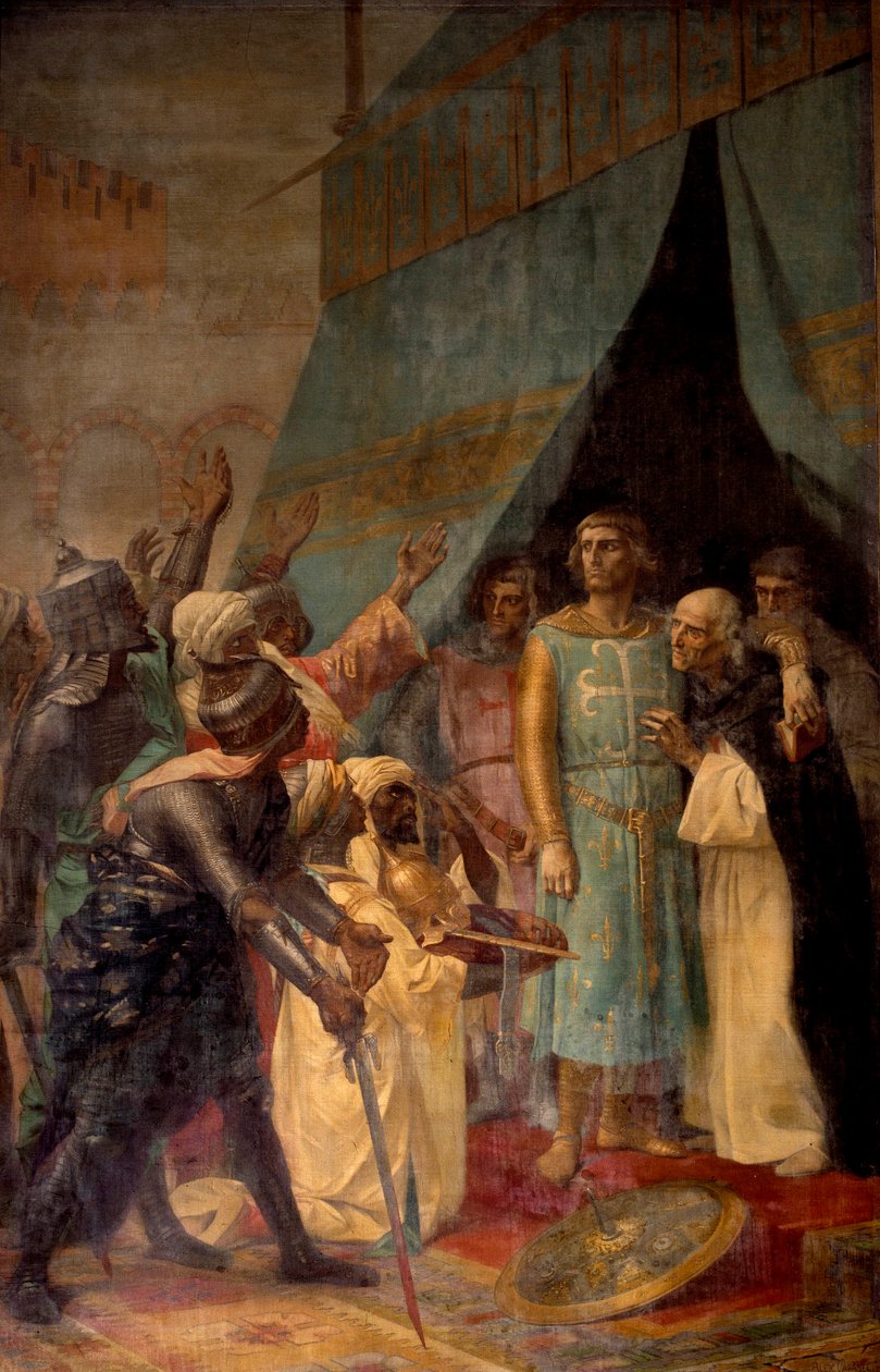 Syvende korstog: Kong Ludvig IX (Saint Louis) (1214-1270) i Jerusalem. Maleri af Alexandre Cabanel (1823-1889) 1800-tallets Paris, Pantheon af Alexandre Cabanel