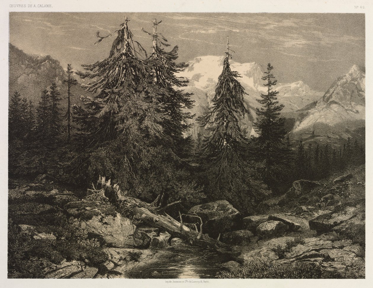 Alpestrøm. af Alexandre Calame
